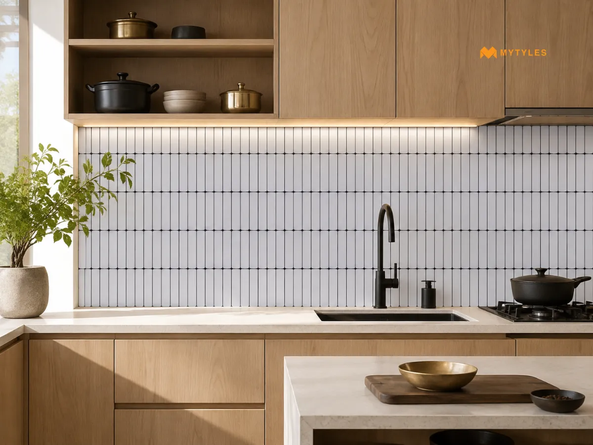 Ceramic White Geometric Wall Tile